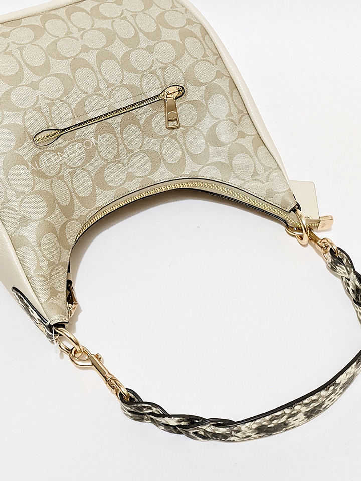 Coach-C9191-Jules-Hobo-In-Signature-Canvas-Light-Khaki-Ivory-Multi-Balilene-detail-belakang