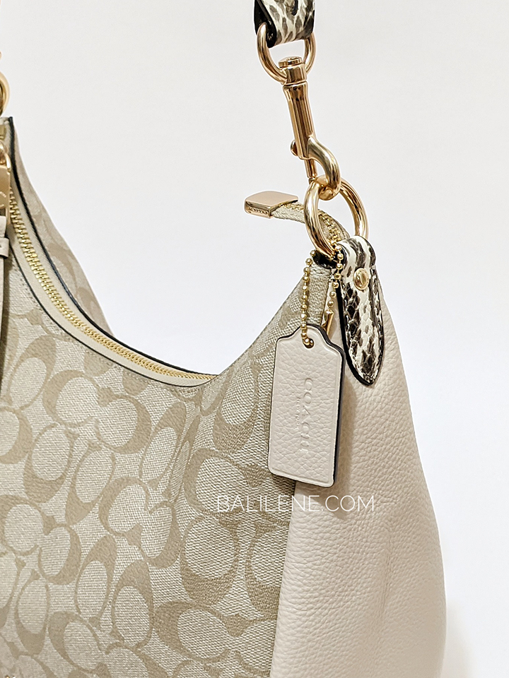 Coach-C9191-Jules-Hobo-In-Signature-Canvas-Light-Khaki-Ivory-Multi-Balilene-detail-samping
