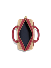 Coach Mini Rowan Crossbody In Signature Canvas Light Khaki Rouge