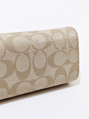 Coach Mini Rowan Crossbody In Signature Canvas Light Khaki Rouge