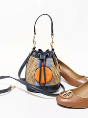 Coach C9955 Mini Dempsey Bucket Bag With Coach Patch Natural Multi