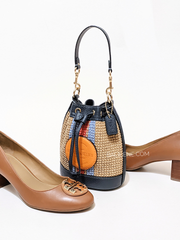 Coach C9955 Mini Dempsey Bucket Bag With Coach Patch Natural Multi