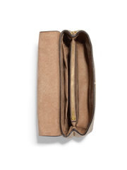 Coach CA016 Tammie Shoulder Bag In Signature Canvas With Floral Whipstitch Light Khaki Chalk Multi