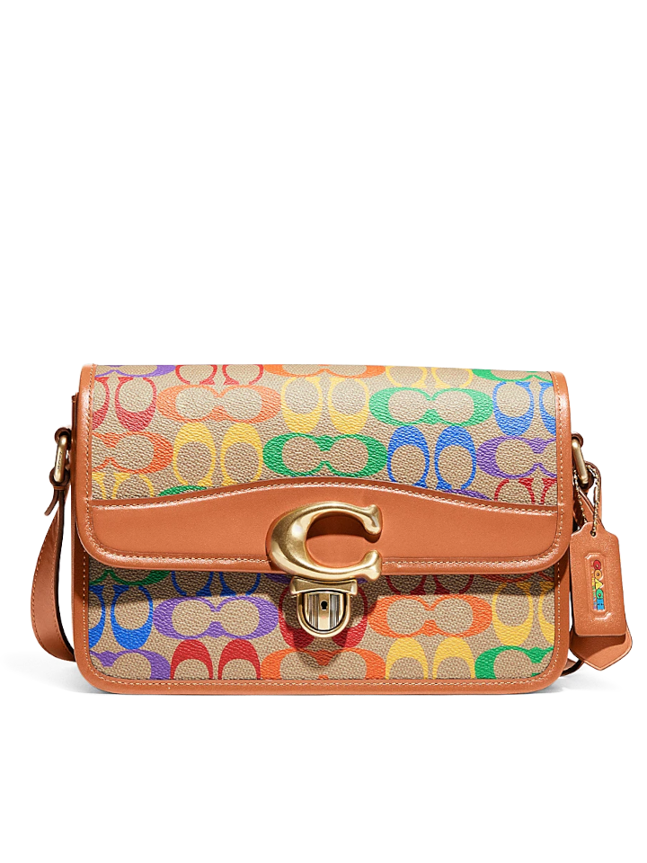 Coach-CA099-Studio-Rainbow-In-Signature-Canvas-Tan-Hazelnut-Multi-Balilene-depan