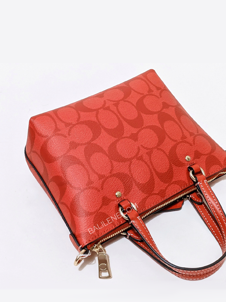 Coach-CA721-Mini-Gallery-Crossbody-In-Signature-Canvas-Miami-Red-Balilene-detail-belakang