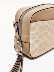 Coach Camera Bag In Signature Canvas Crossbody Sand Taupe