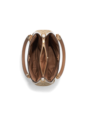 Coach Cammie Chain Bucket Bag In Signature Canvas Light Khaki Chalk