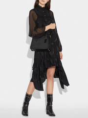 Coach Charlie Carryall 28 In Signature Leather Black