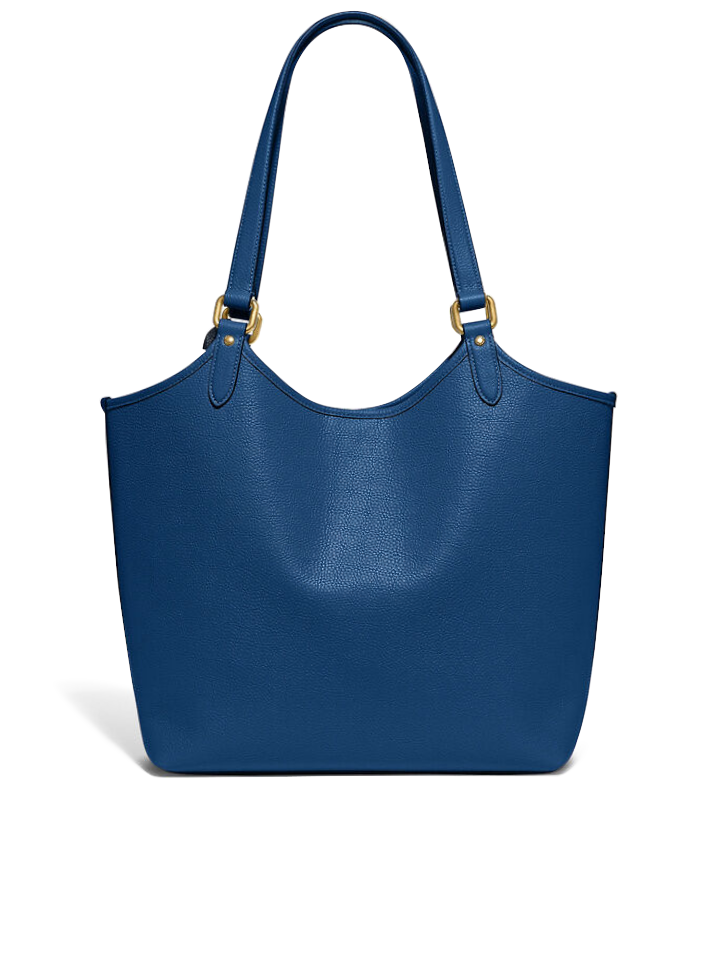 Coach blue leather discount tote