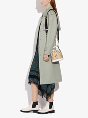 Coach Dempsey Drawstring Bucket Bag 15 In Signature Canvas Gold/Light Khaki Chalk