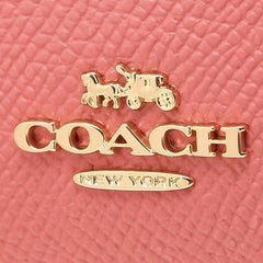Coach F11484 Medium Corner Crossgrain Leather Coral