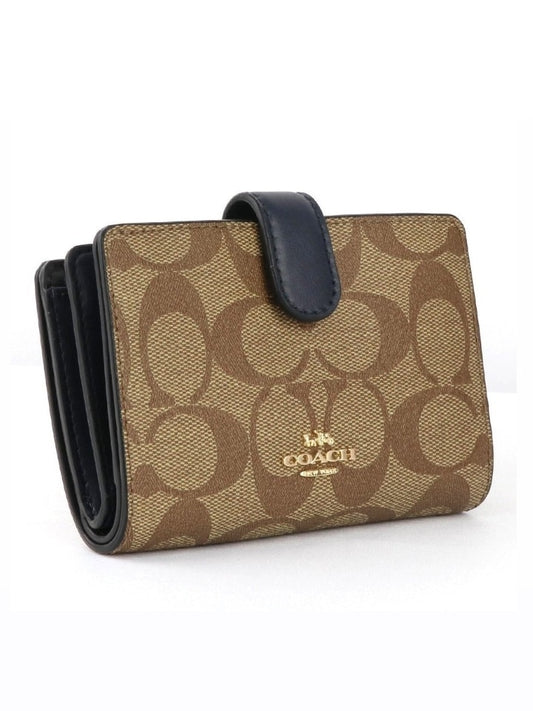 Coach F23553 Corner Medium Signature Khaki Midnight