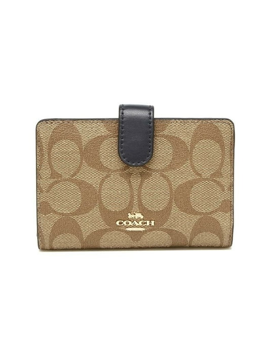 Coach F23553 Corner Medium Signature Khaki Midnight