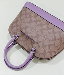 Coach F27583 Signature Mini Sierra Satchel Khaki Jasmine