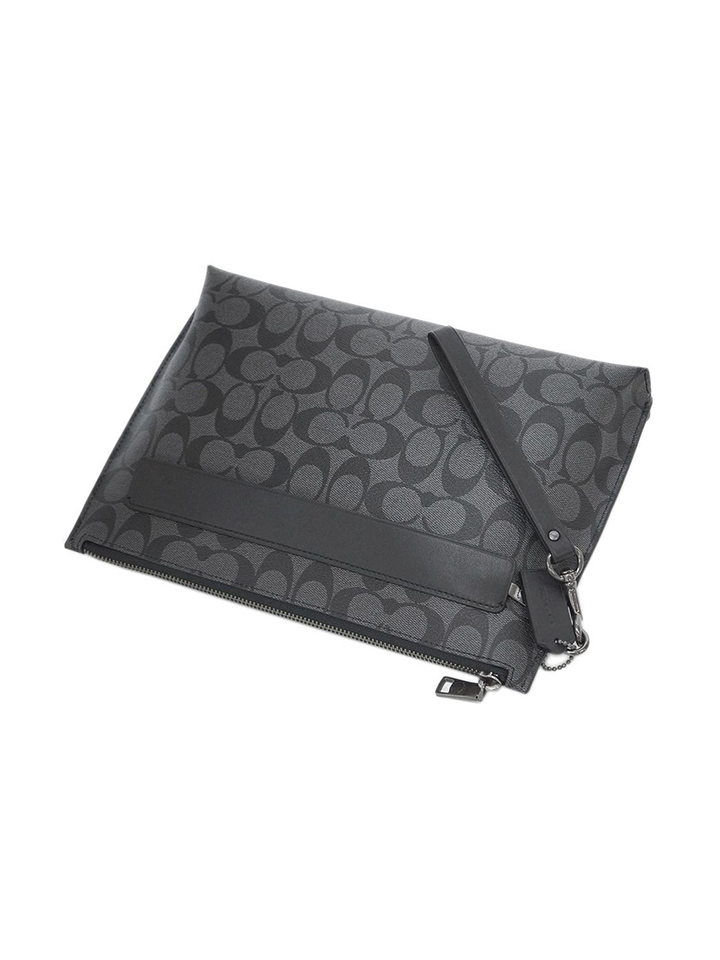 Coach-F29508-Carryall-Pouch-In-Signature-Canvas-Charcoal-Black-Balilene-detail