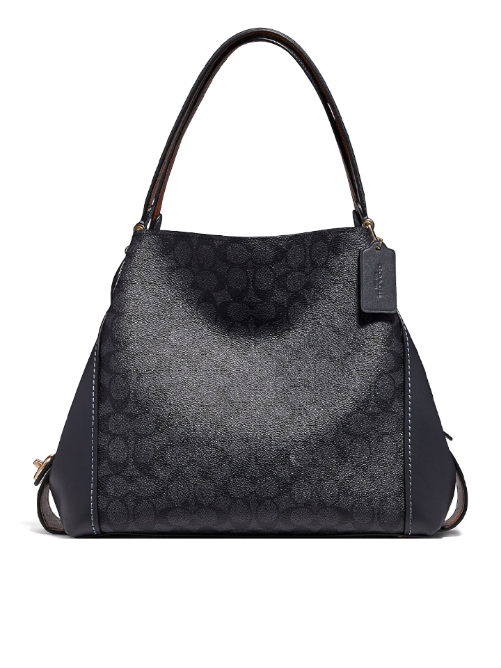 Coach-F31698-Edie-Shoulder-Bag-31-In-Signature-Canvas-Midnight-Navy-Balilene-depan