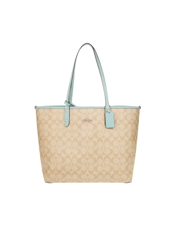 Coach-F36658-Reversible-Signature-Light-Khaki-Seafoam-depan