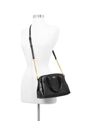 Coach F38955 Sage Crocodile Embossed Black