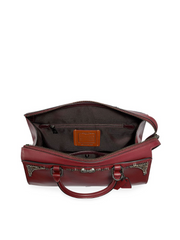 Coach F39289 Selena Gomez Crystal Embellishment Leather Wine