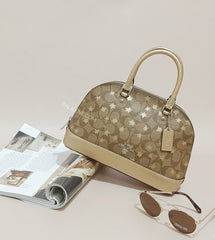 Coach F39676 Mini Sierra Satchel Signature Pop Star Print Khaki Multi