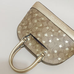 Coach F39676 Mini Sierra Satchel Signature Pop Star Print Khaki Multi