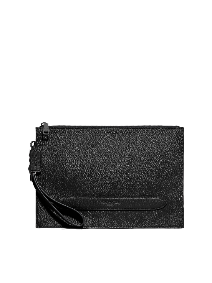 Brown Large Coach Pouch COACH® Outlet Large Pouch In Signature Brown Large Coach Pouch COACH® Outlet Large Pouch In Signature