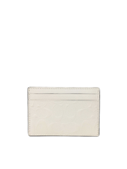 Coach F73601 Card Case In Signature Leather Chalk