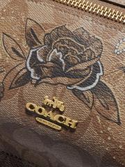 Coach F76667 Chelsea Charlie Backpack Signature Canvas Khaki Black Multi