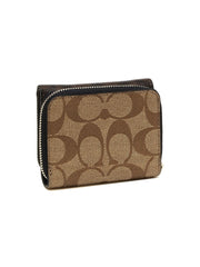 Coach F78081 Small Trifold Wallet Signature Brown Midnight