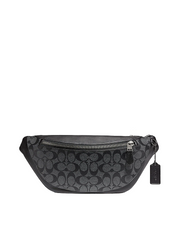 Coach-F78777-Warren-Belt-Bag-In-Signature-Canvas-Charcoal-Black-Balilene-depan