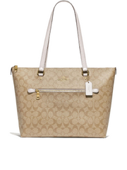 Coach-F79609-Gallery-Tote-In-Signature-Canvas-Light-Khaki-Chalk-Balilene-depan1