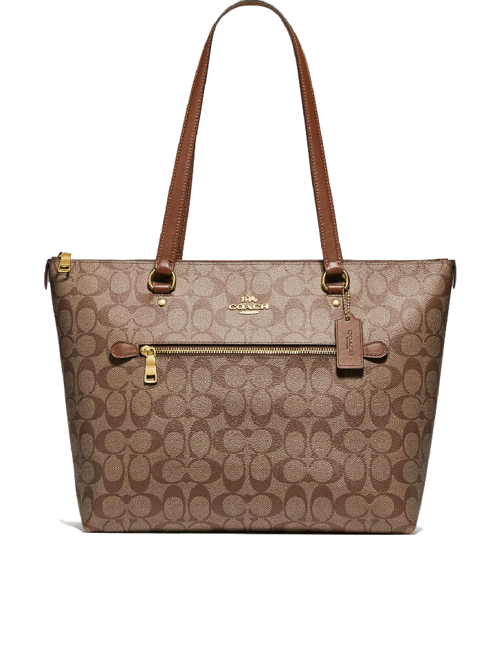 Coach-F79609-Gallery-Tote-In-Signature-Canvas-Saddle-Balilene-depan