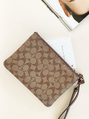 Coach F79896 Gallery Pouch In Signature Khaki Saddle