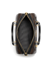 Coach Rowan Satchel In Signature Canvas Brown Black