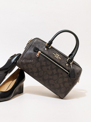 Coach-F83607-Rowan-Satchel-In-Signature-Canvas-Brown-Black-Balilene-detail-depan