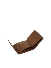 Coach F87589 Small Trifold Wallet Snap Leather Khaki Saddle