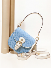 Coach Kleo Shoulder Bag 23 In Signature Chambray Light Denim Chalk