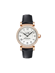 Coach-Madison-Rose-Gold-Women-Watch-with-Leather-Strap-Black-Balilene-depan
