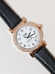 Coach-Madison-Rose-Gold-Women-Watch-with-Leather-Strap-Black-Balilene-detail-dial