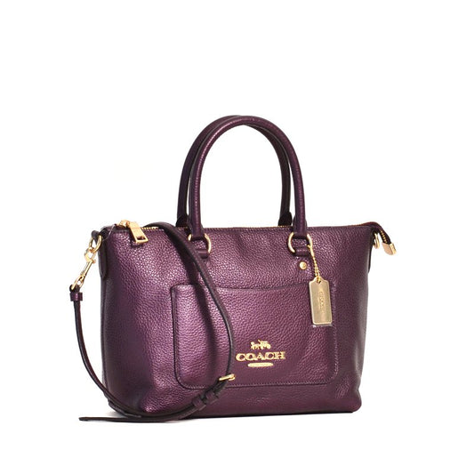 Coach F38053 Mini Emma Satchel Metallic Raspberry