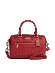 Coach Mini Rowan Crossbody In Signature Leather Red