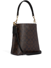 Coach-Mollie-Bucket-Bag-22-In-Signature-Canvas-Brown-Black-Balilene-belakang