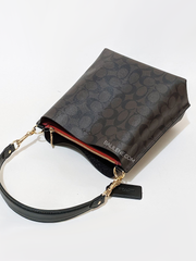 Coach-Mollie-Bucket-Bag-22-In-Signature-Canvas-Brown-Black-Balilene-detail-belakang