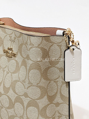 Coach Mollie Bucket Bag 22 In Signature Canvas Light Khaki Chalk