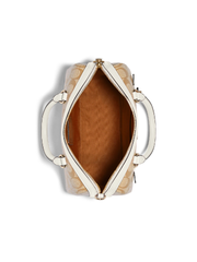 Coach Rowan Satchel In Signature Canvas Light Khaki Chalk