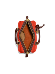 Coach Ruby Satchel 18 In Colorblock Brass/Red Orange Multi