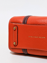 Coach Ruby Satchel 18 In Colorblock Brass/Red Orange Multi