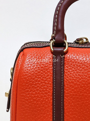 Coach Ruby Satchel 18 In Colorblock Brass/Red Orange Multi