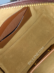 Coach Ruby Satchel 18 In Colorblock Brass/Red Orange Multi