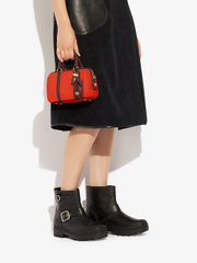 Coach Ruby Satchel 18 In Colorblock Brass/Red Orange Multi